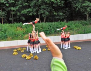 Cheerleader beim "Run for Fun"