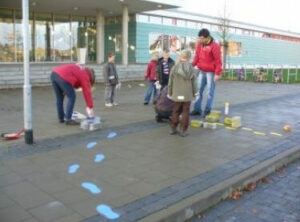Die Grundschule Lamme makiert die Gartenform