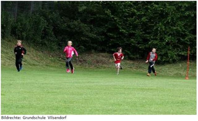 Der Sponsorenlauf der Grundschule Vilsendorf ist im vollen Gange